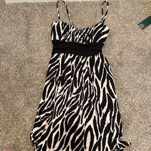 City Triangles Zebra Print Mini Dress